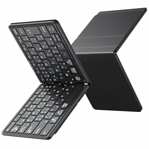 キーボード 【2026革新版】Omikamo キーボード ワイヤレス 折りたたみ式 JIS標準日本語配列 ipad/iphone キーボード Bluetoo