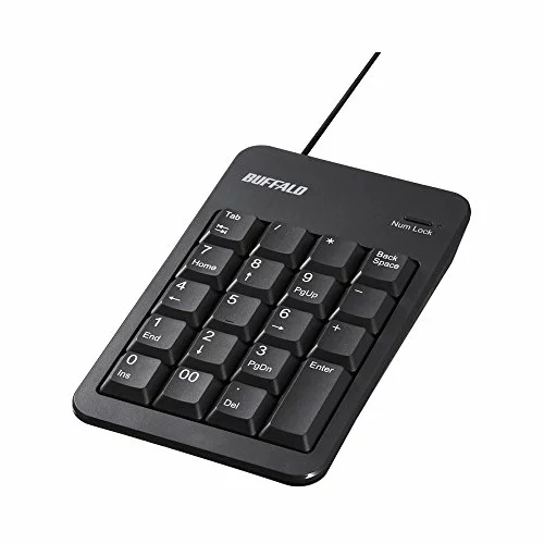 バッファロー BUFFAO 有線テンキーボード bキー付き ブラック BK100BK
