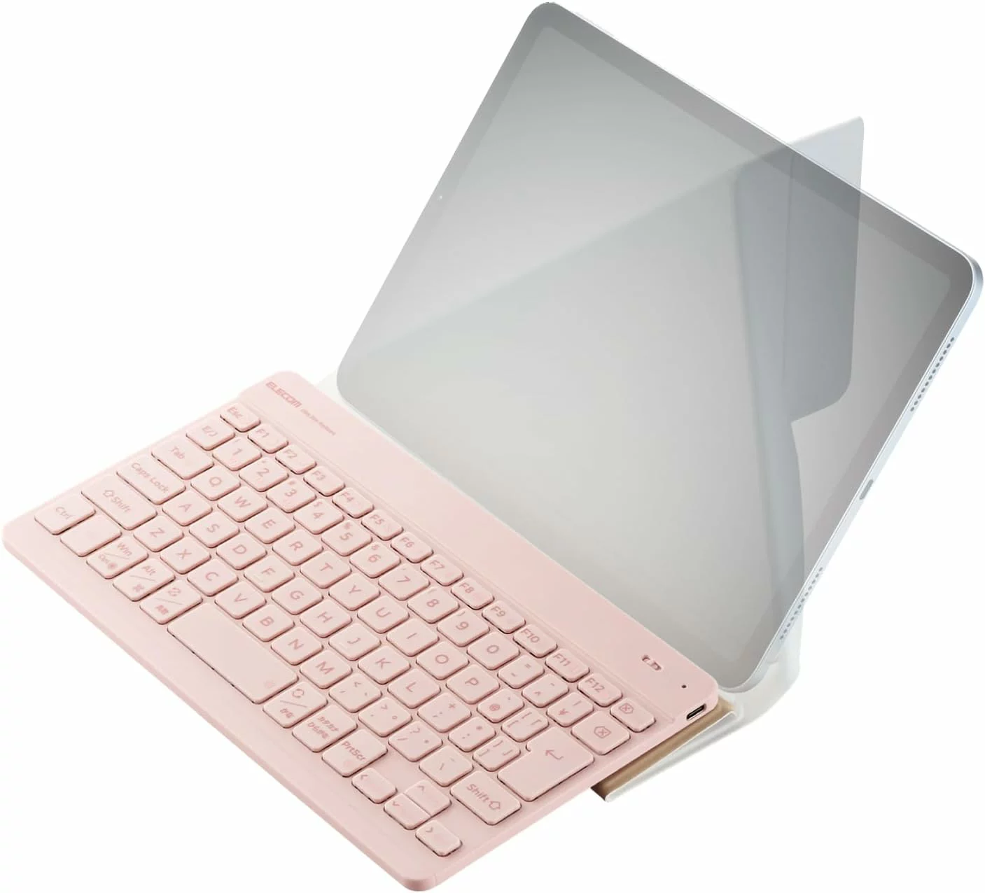キーボード エレコム ワイヤレス キーボード Bluetooth Slint 超薄型 パンタグラフ 保護ケース付 3台マルチペアリング OS自動識別 Windows/macOS/ChromeOS/iOS/iPadOS/Android TK-TM15BPPN ホワイト / ピンク / ブルー 充電式