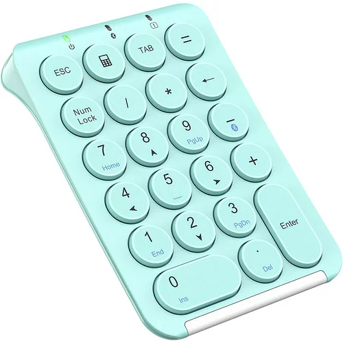 iClever ICKP08MG ワイヤレステンキー Bluetoorh対応 エルゴノミクスデザイン Windowsv Mac対応 ミントグリーン