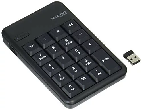ELECOM エレコム TK-TDM017BK ELECOM USB-A テンキー ワイヤレス(レシーバー付属) メンブレン 1000万回高耐久 ブラック 無線タイプ ワイヤレス キーボード メンブレン式 無線 高耐久 テンキーパッド オレンジブック レシーバー付属 無線テンキー 高品質