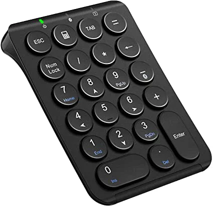 サウザンドショアス iClever テンキー Bluetooth パンタグラフ Tabキー付き 耐久性 薄型 充電式 ラップトップ デスクトップ PC ノートブック用 ブラック IC-KP08