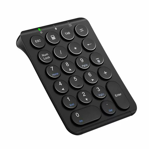 iClever テンキーBluetoothワイヤレス数字キーボードパンタグラフ式超薄型Tabキー付きブルートゥース無線ナンバーパッドType-C充電左手デバイス片手デバイスショートカットキー