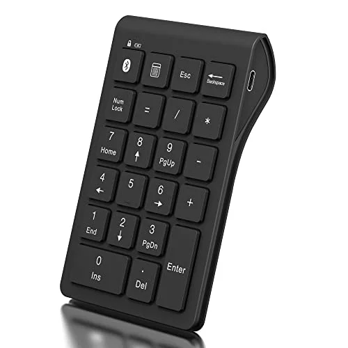Bluetooth テンキー type-c 超薄型 ワイヤレス テンキー無線 数字 キーボード 22キー充電式 小型 持ち運び便利 コンパクト 多機能ナンバーパッド PC/Laptop/ノートブックなどに対応