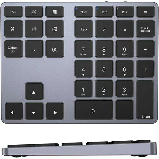 テンキーBluetooth数字キーボードワイヤレス多機能35キー拡張複数のBluetooth接続が可能充電式スリムExcelでの作業に便利MacBook/iPad/Windows/Android/ChromeOS対応