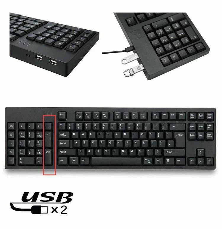 キーボード 左利き用 テンキーが左側 リターンキーが左右の違いでA＆Bバージョン 左利きテンキー 有線キーボード PC パソコンデスクワー