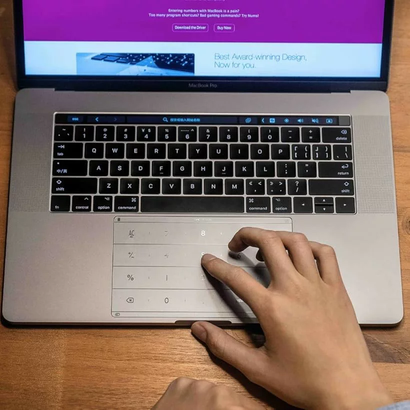 macbook pro 13 2020/M1 ナムス trackpad cover トラックパッドカバー tenkey テンキー launcher ランチャー pro13 (silver, 82mm x 132mm x 0.26mm)