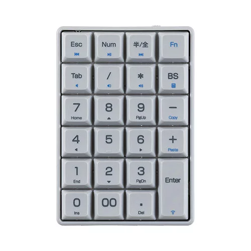 MCO ワイヤレステンキー ロングストローク パンタグラフ 深いストロークで確実に打ち込める グレー ASNTEN24G04GY|パソコン パソコン周辺機器 キーボード