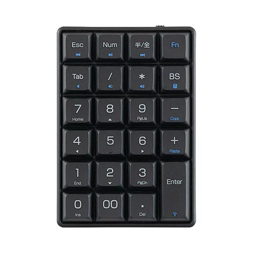 MCO ワイヤレステンキー ロングストローク パンタグラフ 深いストロークで確実に打ち込める ブラック ASNTEN24G04BK|パソコン パソコン周辺機器 キーボード