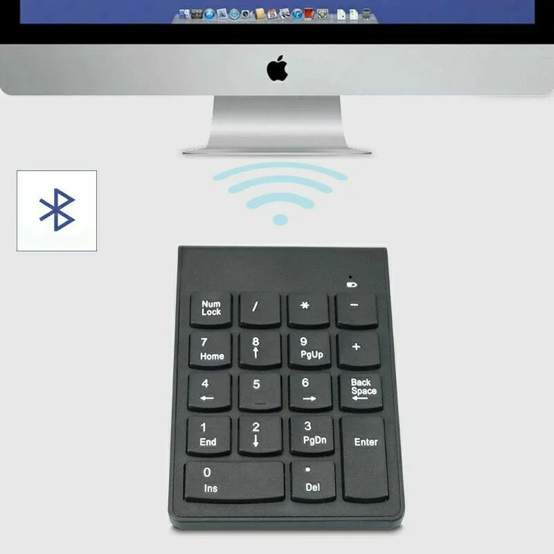 テンキー ワイヤレス キーボード bluetooth 薄型 小型 ナンバーパッド 数字 持ち運び 携帯 無線 コードレス 10キー