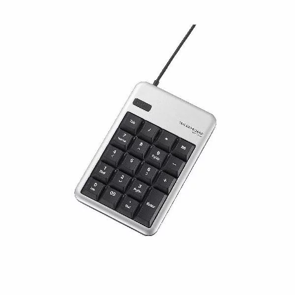 エレコム (まとめ)エレコム 2ポートUSB2.0HUB付USBテンキーボード TK-TCM012SV【×3セット】 (代引不可)