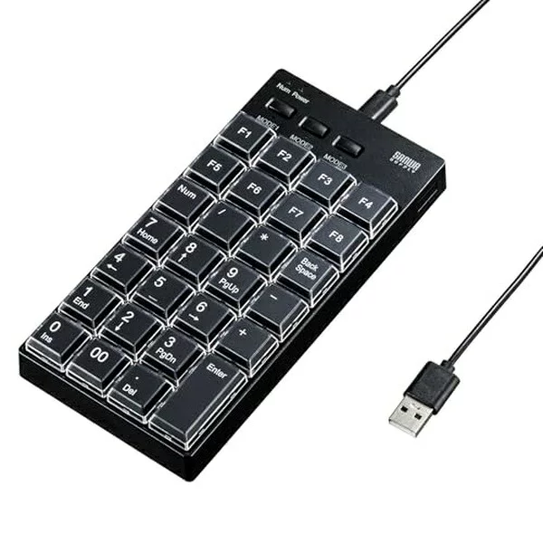 サンワサプライ 【P5S】サンワサプライ プログラマブルテンキー（有線モデル）(NT-26UBK) メーカー在庫品