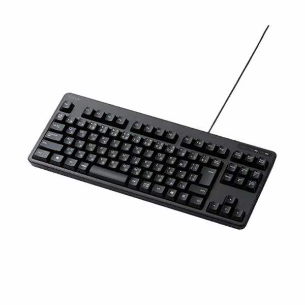 東プレ （まとめ）エレコム 有線コンパクトキーボードブラック TK-FCM103BK 1台【×3セット】