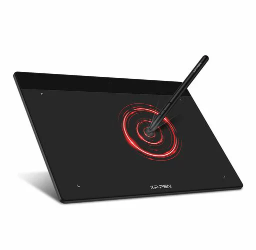 XPPenペンタブDecoFunS初心者スマホ対応充電不要ペン付ペンタブレット板タブOSU!ゲーム向けイラストテレワークオンライン授業Android/Windows/Mac/Chromebookに対応ブラック