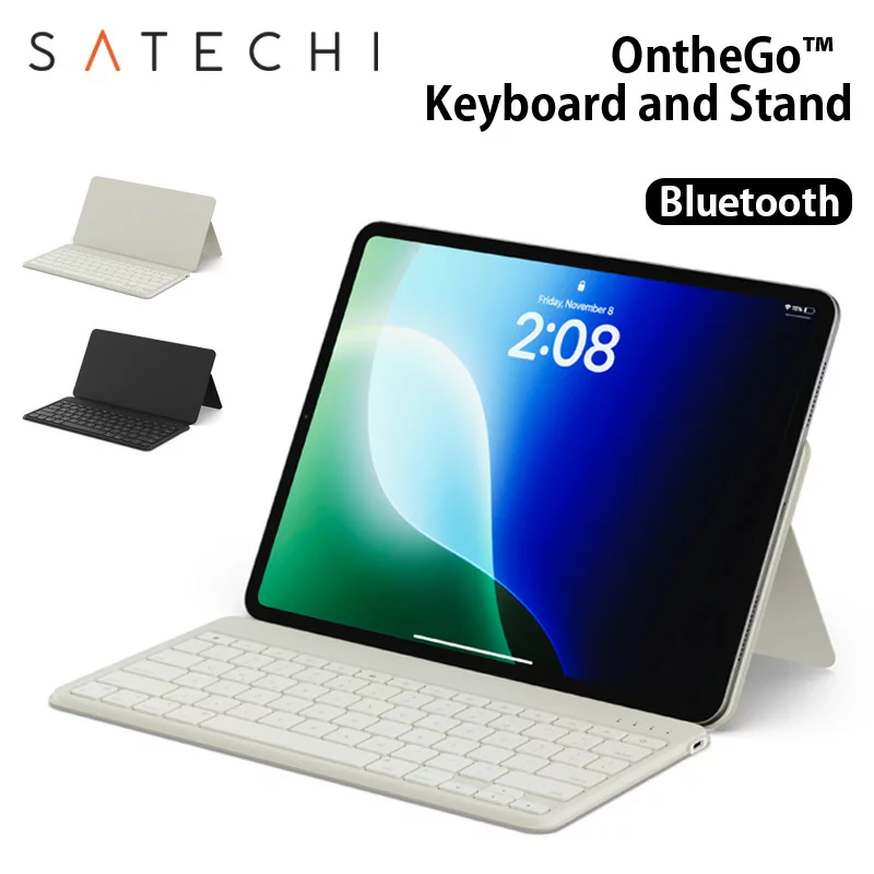 Satechi OntheGo キーボードアンドスタンド 英語配列 全2色 PST-KOTGシリーズ サテチ 無線 bluetooth キーボード iPhone iPad Android MacBook コンパクト US配列 スタンド