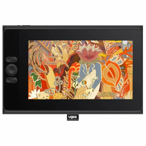 Ugee 液タブ UE12 液晶ペンタブレット 11.6インチ ショートカットキー8個 充電不要スタイラスペン 16384レベル筆圧 ±60°傾