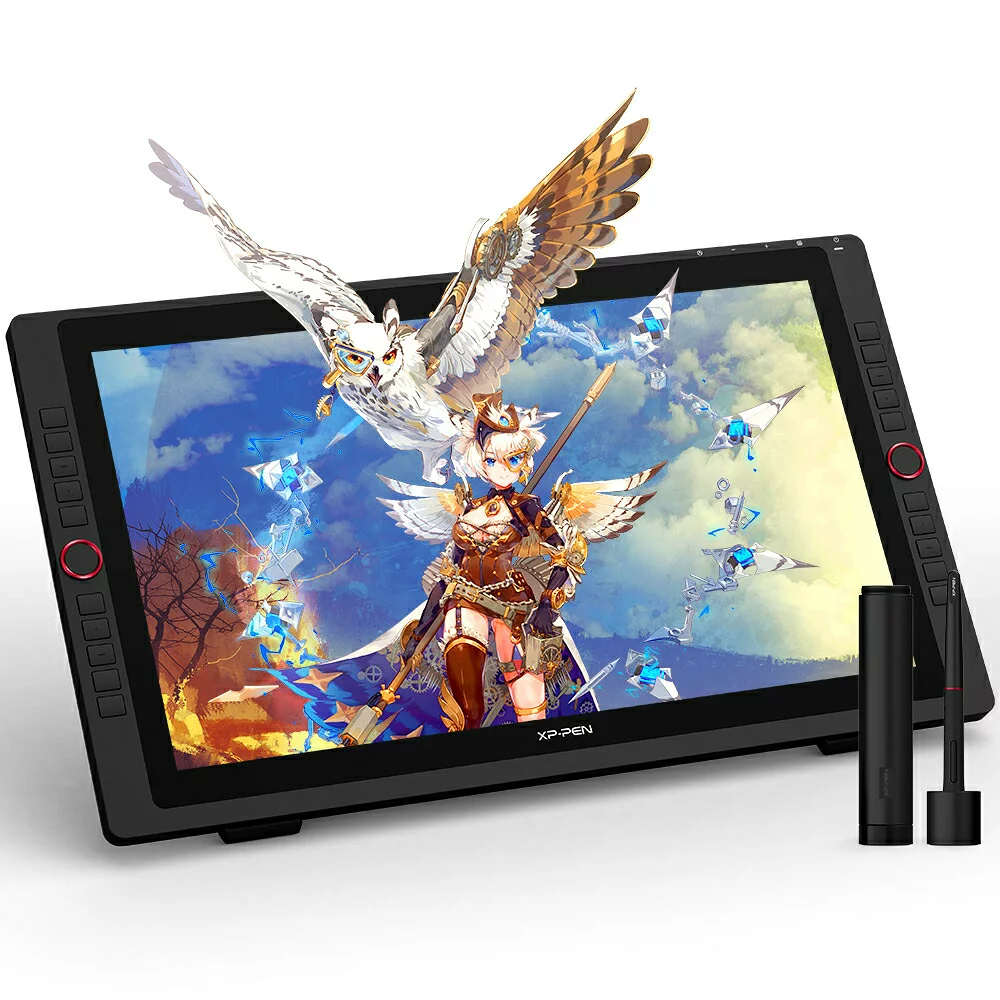 【在庫一掃】XPPen Artist 22RPro 21.5インチ 傾き検知機能 88%NTSC色域 バッテリー充電不要ペン 8192レベル筆圧 20個エクスプレスキー 2個ダイヤル付き