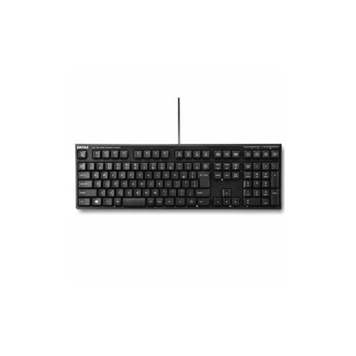 2025 12月 クリスマス スマホ pc スタンド アクセサリー 部品 マウス パット WEB LAN ルーター パソコン スマートフォン スマホ デジタル関連 | BUFFALO バッファロー USB接続 有線ディープストロークパンタグラフキーボード ブラック BSKBU510BK