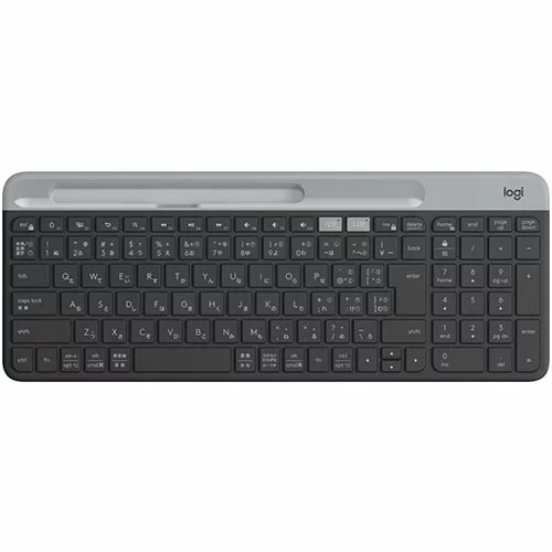 ロジクール logicool K580 スリムマルチデバイスキーボード K580GR | キーボード 関連単語 ワイヤレス 無線 有線 折り畳み 静音 小型 大型 ピアノ カバー スライダー マウス かわいい 可愛い パソコン 周辺機器 bluetooth テンキー付