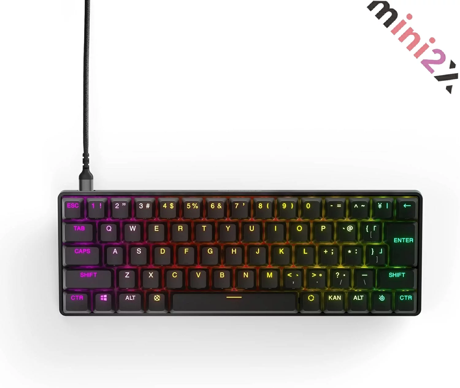steelseries スティールシリーズ ラピッドトリガー 搭載 ゲーミングキーボード ミニサイズ Apex Pro Mini JP 有線 日本語配列 OmniPointスイッチ 2ーinー1アクションキー 搭載 64825 ブラック キーボード ゲーム ゲーミング 使いやすい 最速 ミニ プロ 用