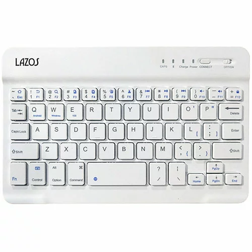 キーボード 【10個セット】 Lazos Bluetoothキーボード ホワイト L-BTK-WX10 [▲][AS]