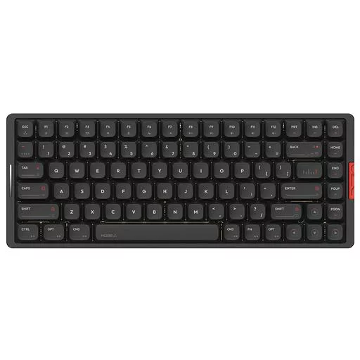 IQUNIX MQ80 ロープロファイルメカニカルキーボード 75%フルアルミニウムケース ワイヤレスキーボード 2.4Gレシーバー付き Bluetoothと有線接続 Mac/Windows用 (シャドウブラック)
