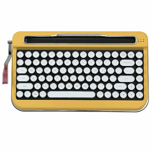 キーボード AJAX タイプライター風 レトロキーボードPENNA Mustard Yellow PNADYE