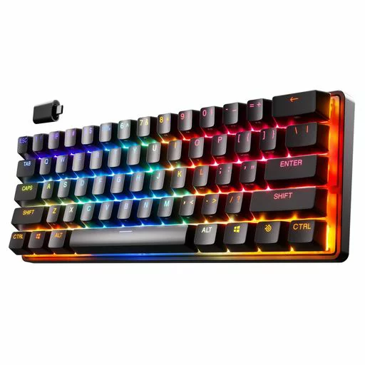 SteelSeries ゲーミングキーボードミニサイズApexProMiniWirelessUS無線ワイヤレス英語配列Quantum2.0ワイヤレス接続OmniPointスイッチ2-in-1アクションキー搭載64842