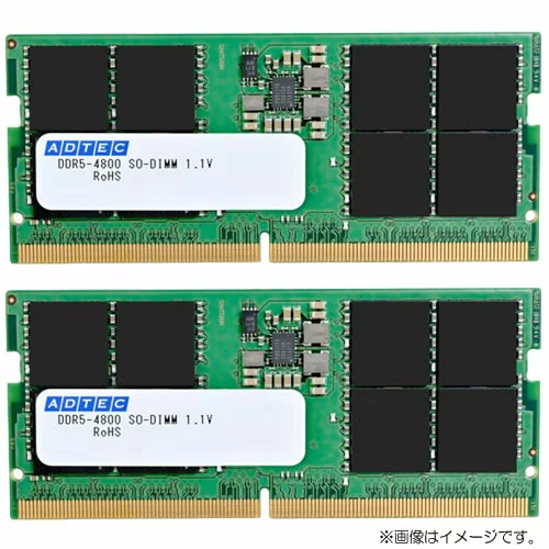 ADTEC アドテック ADS4800N-32GW DDR5-4800 SODIMM 32GB×2枚(ADS4800N-32GW)