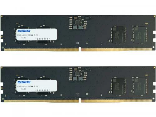 ADTEC 【沖縄・離島配送不可】【代引不可】メモリ デスクトップ用 増設メモリ DDR5-4800 UDIMM 32GB×2枚組 省電力 ADTEC ADS4800D-32GW