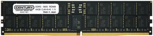 センチュリーマイクロ CB64G-D5RE560242 サーバー用 PC5-44800/DDR5-5600 288pin Registered_ECC_DIMM 2Rank x4 1.1v 64GB 日本製