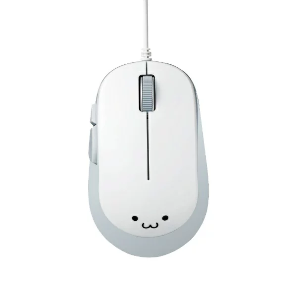 ELECOM エレコム マウス 有線 Mサイズ 5ボタン (戻る・進むボタン搭載) BlueLED EPRIM ホワイト M-Y9UBXWH