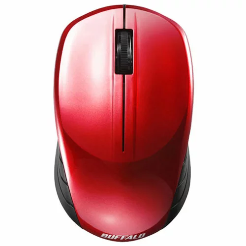 【中古】(未使用・未開封品) バッファロー 無線（2.4GHz） BlueLEDマウス 3ボタン（レッド） BSMBW100RD wyeba8q