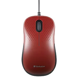 マウス VERBATIMJAPAN MUSYSRV3(レッド) 有線光学式マウス 静音モデル［USB 1.5m・Mac／Win・3ボタン］ MUSYSRV3