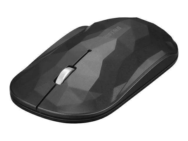 バッファロー BUFFALO バッファロー 薄型 3ボタン 無線 BlueLEDマウス ジオメトリーブラック(BSMBW330GBK)