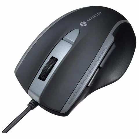 サンワサプライ MA-BL168BK 静音有線ブルーLEDマウス（5ボタン・ブラック）