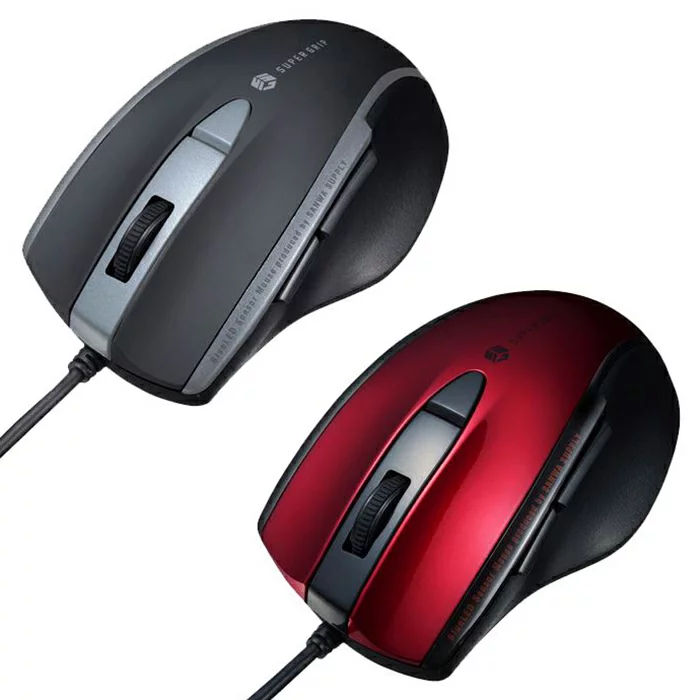 サンワサプライ 【代引不可】マウス 有線マウス 5ボタン 静音有線ブルーLEDマウス ケーブル長1.8m 光学式 LEDマウス 圧倒的グリップ感 サンワサプライ MA-BL168