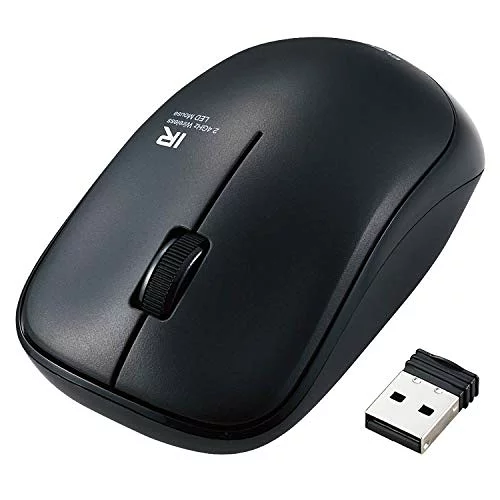 エレコム (ELECOM) ワイヤレスマウス ENELO M-IR07DRSKBK 抗菌 静音 電池寿命約2.5年 3ボタン ブラック