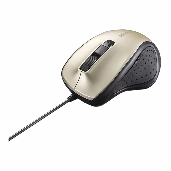 バッファロー マウス 有線 BlueLED 静音 ゴールド BSMBU308GD