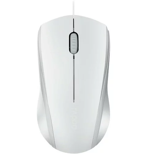 Gebraen Rapoo N1200-WH 静音 有線マウス 左右対称 Mサイズ 1000dpi Windows Mac ChromeOS対応 ホワイト
