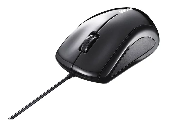 バッファロー 【お取り寄せ】バッファロー 有線レーザー式マウス 静音 3ボタン ブラック BSMLU100BK