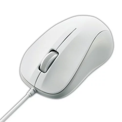 エレコム USB光学式マウス 3ボタン Sサイズ ホワイト RoHS指令準拠（10物質） M−K5URWH／RS 1個