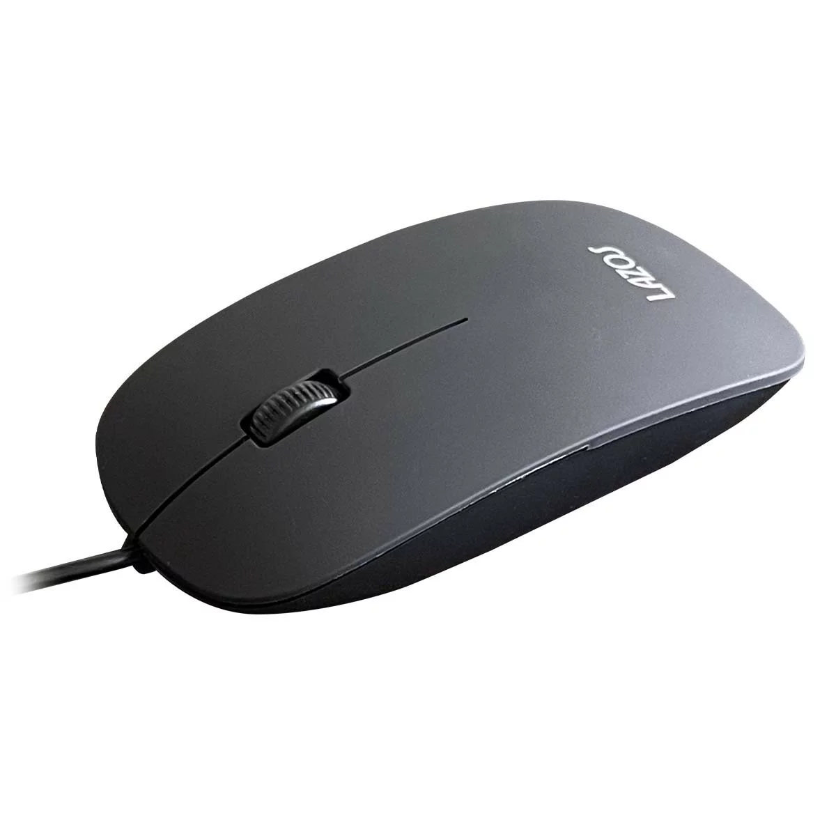 マウス Lazos 静音・薄型 有線マウス ブラック L-SM-B