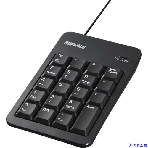 Buffalo ■BUFFALO 有線テンキー 抗菌仕様・Tabキー付き ブラック BSTK120BKZ(4574668)