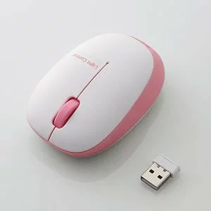 エレコム ELECOM エレコム エレコム ワイヤレスマウス 2.4GHz BlueLED 3ボタン ふわっと軽い 小型軽量 50g ピンク M-BL20DBPN