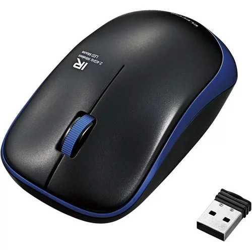 エレコム IRマウス 無線 3ボタン 省電力 ブルー