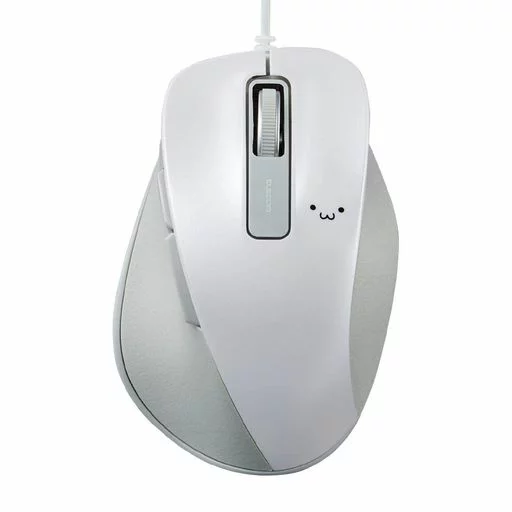 ELECOM エレコム BlueLEDマウス EX-G 有線 BlueLED マウス Mサイズ 5ボタン 握りの極み 有線 Windows11対応 5ボタン ホワイト ELECOM M-XGM10UBWH/EC