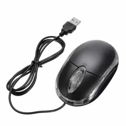 マウス USB有線マウス光るリング付き小型軽量ブラックプラグアンドプレイ高精度PCノートパソコンデスクトップ対応オフィス自宅ゲーム用コンパクトマウス