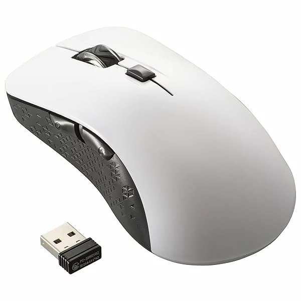 オーム電機 静音ワイヤレスマウス BlueLED Lサイズ 抗菌 ホワイト PC-SMW21BS5LR-W 01-3983 OHM