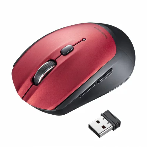 サンワサプライ 【即納】サンワサプライ ワイヤレスブルーLEDマウス（5ボタン）